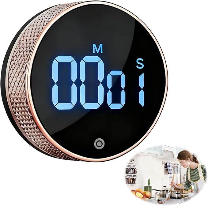 Digital Kitchen Timer, Magnetic Countdown Countup Visual Timer with Large LED Display, Digital Temporizador for Classroom Cooking Fitness Baking Studying Teaching, Easy for Kids and Seniors