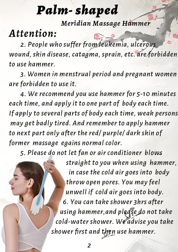 U Scinan Body Massage Pat Back Hammer Massage Tools Portable Massager Clap Stick for Shoulder Neck Foot