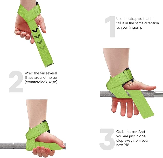 Weight Lifting Straps Wrist Support Padded Neoprene Gym Cross Training Hand Bar Weightlifting Straps Fitness Bodybuilding Power Exercise Grips Deadlift Men Women