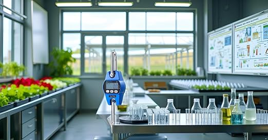 Klau Mini Weighing 300 kg / 600 lb OCS-L Industrial Crane Scale Digital Hanging Scale Blue for Indoor Farm Factory Outdoor