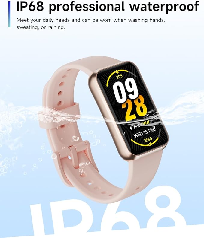 Fitness Trackers,Blood Oxygen Heart Rate Sleep Monitor,1.47‘’ OLED Display,Smart Band 24/7 Health Monitoring,Calorie Pedometer Steps Counter Activity watchs/Notifications(Black)