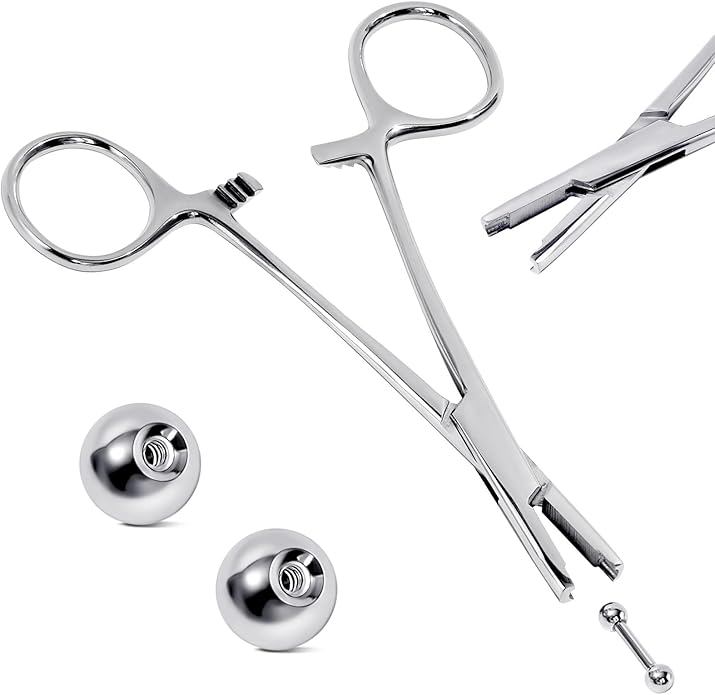 Piercing Ball Grabber Tool 3mm 4mm 5mm Piercing Ball Screw Removal Tool Reusable Bead Clamping Assistant Tool for Changing Jewelry