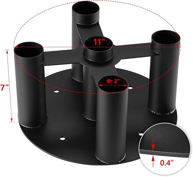 Barbell Holder Storage Rack, Heavy Duty Vertical Barbell Stand for Home and Commercial Gym, Fit 2-inch Olympic Bars, Curl Bars, Hex Bars, Corner Floor Stand
