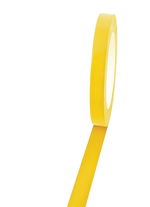 Champion Sports Vinyl Tape, 1/2” Wide x 36 Yards Long, Yellow - Durable Floor Marking Tape - Schools, Gyms, Restaurants