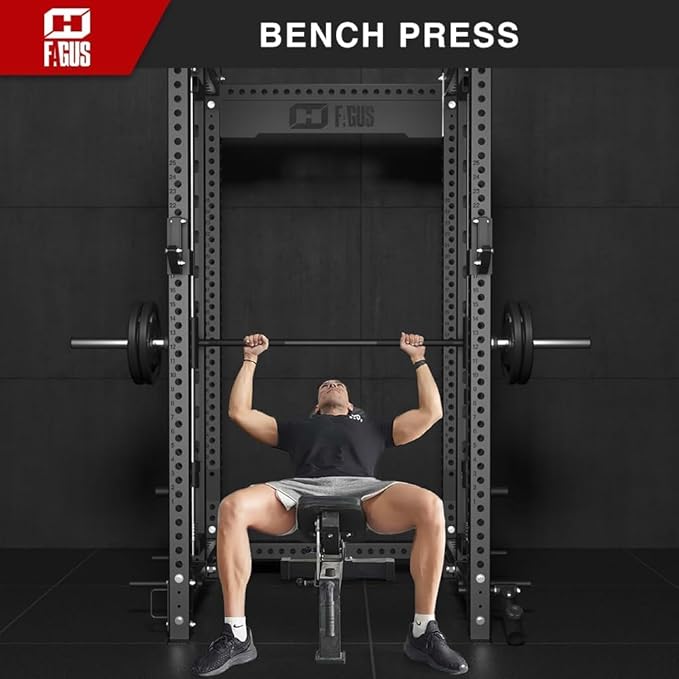 Smithe Machine Attachment for 3"x3" Power Cage Squat Rack, 2400lbs Multi-Functional Power Rack, Commercial Weight Lifting Gym Cage for Home Gym Free Weight with Attachment Set