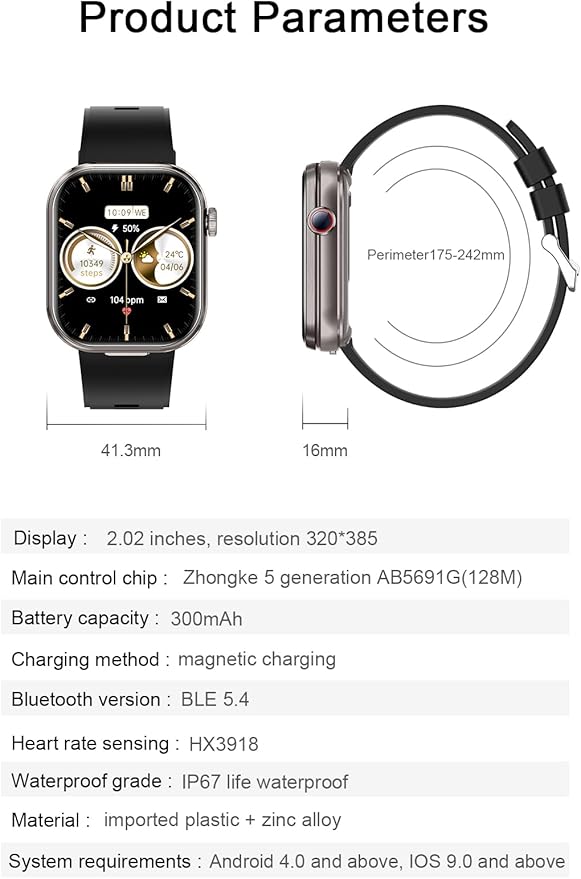 Smart Watch with Earbuds, 2.02" HD Screen,2 in 1 Smart Watches for Women, Waterproof Fitness Tracker Watch with Wireless Earphone Compatible for Android iOS with Sports Monitor Sleep