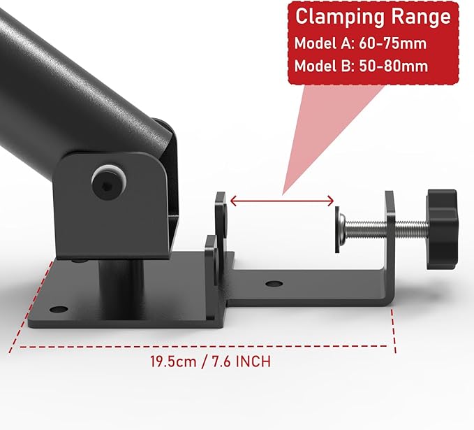SYL Fitness Upgraded T Bar Row Platform with Rubber Protection – 360° Swivel Landmine Attachment, Fits 2”Bars for Home Gym Power Racks