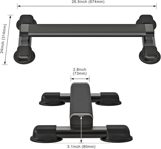 Kipika Versatile Calf Raise Bar - Heavy Duty Steel Standing Calf Raise Machine for Home Gym, Anti-Slip Design - Perfect for Calf Raises, Squats, Foot Stretches & Dip Exercises - Supports up to 800lbs