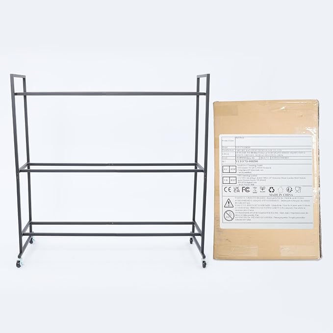 3-Tier Medicine Ball Rack with Wheels, Heavy Duty Rolling Storage Stand Holder for Slam & Wall Balls, Home Gym Organization Cart, Locking Casters, 60 lbs Capacity