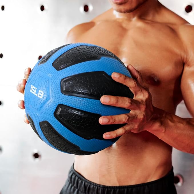 GYMENIST Rubber Medicine Ball with Textured Grip, Available in 9 Sizes, 2-20 LB, Weighted Fitness Balls,Improves Balance and Flexibility - Great for Gym, Exercise, Workouts
