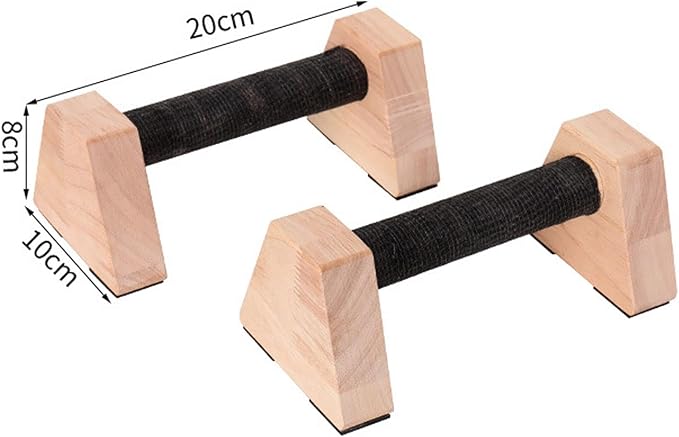 YIJU 2Pcs Push up Stands Parallettes Exercise Gym Gear Calisthenics Bar Wooden for Men Women Pushup Handles Workout Equipment