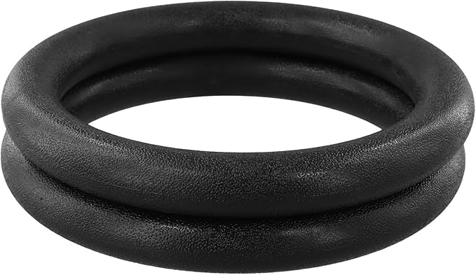 Adjustable 28mm ABS Gymnastic Rings for Strength Training, Bodyweight Workout, and for Home Gym, Portable Fitness Equipment with Enhanced Grip, Black