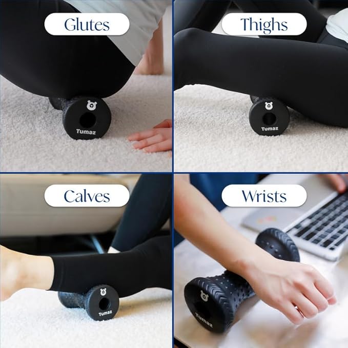 Tumaz Foot Roller for Plantar Fasciitis Relief,Foot Massage Roller for Alleviate Planter Facetious Pain,Arch Pain,Trigger Points & Deep Tissue, Portable - Reflexology Tool,Gray