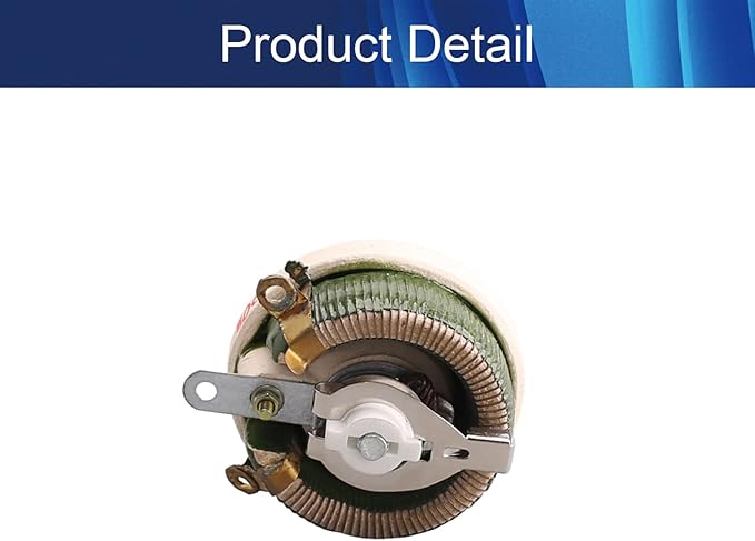 Jutagoss 50W 20 Ohm Rheostat, Wirewound Ceramic Potentiometer, Round Variable Sliding Resistor with Black Knob, Adjustable Resistor 1Pc