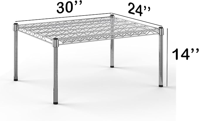 24''W x 30''L x 14''H Chrome Plated Wire Dunnage Rack | Off The Floor Storage