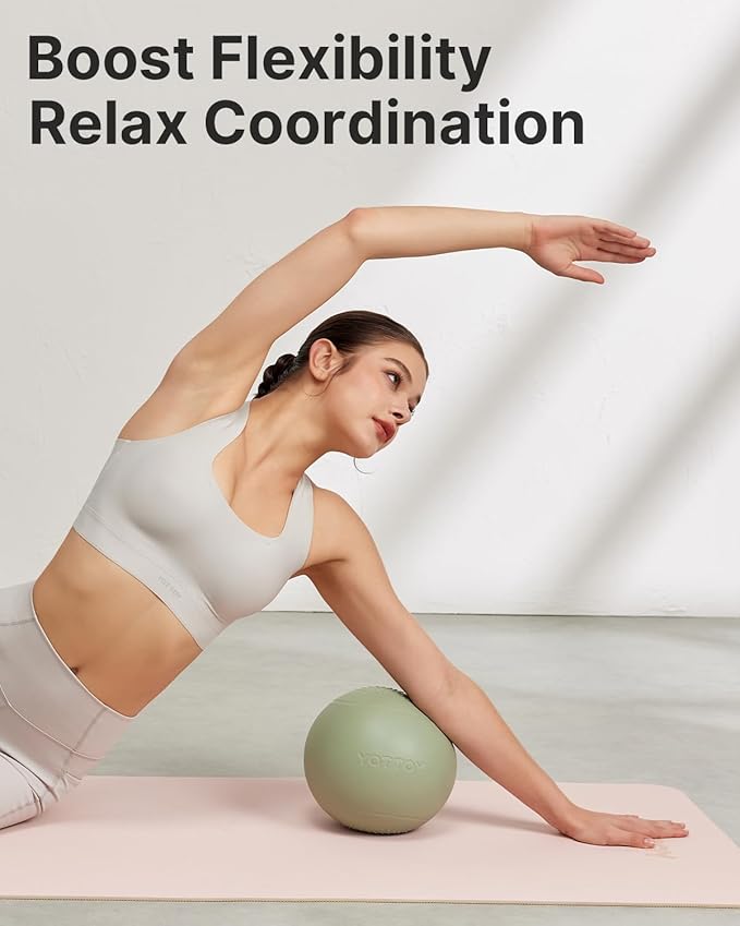 YOTTOY Small Exercise Ball,9-inch Pilates Ball with Anti-Burst Technology for Stability, Ideal for Yoga, Pilates, Physical Therapy & Home Workouts