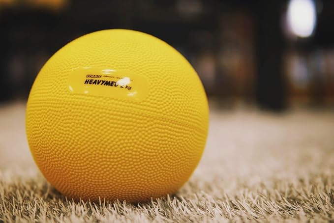 Gymnic Heavymed 2 Medicine Ball, 15cm/2 kg/4.4 lb, Yellow