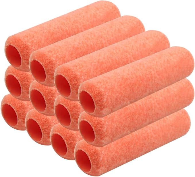 King Origin Paint Roller Covers, 12 Pack, 9 Inch Paint Roller, 3/8 Nap High Dense Roller Covers for Smooth and Textured Rough Surfaces
