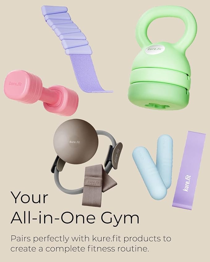 Adjustable Dumbbell Set|2LB 3LB 4LB 5LB Light Hand Weights for Women|One-Twist Weight Adjustment|Non-Slip Curved Grip Handle|Free Weights for Home Gym, Rehab, Pilates, Yoga, Strength Training