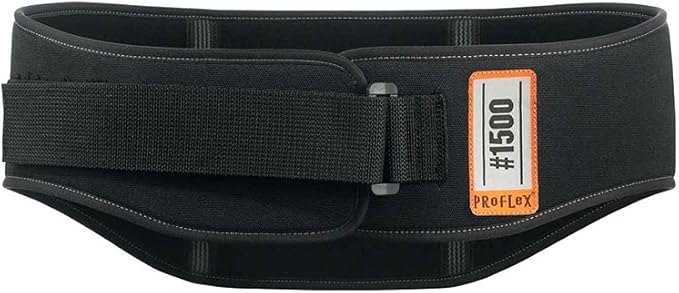 Ergodyne ProFlex 1500 Weight Lifters Style Back Support Belt, Small, Black