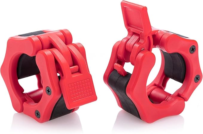 Olympic Barbell Collar 2 inch Quick Release Pair of Locking 2" Pro Weight Bar Plate Locks Clamp Clips for Workout Weightlifting Fitness Training