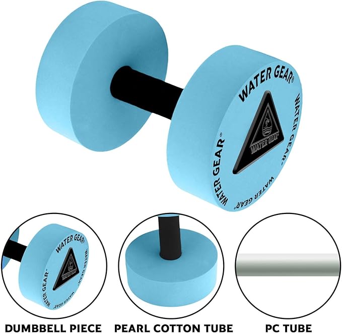 Water Gear Resistance Bells - Water Fitness and Pool Exercise - Intense Workout Without Added Stress - Easy on Joints