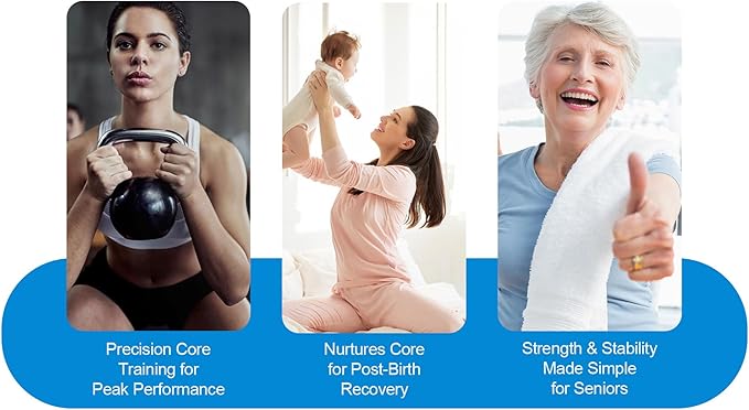 Pressure Biofeedback Stabilizer - Joint Support & Muscle Control Trainer for Low Back & Neck Pain Relief - Posture Corrector for Office Workers & Athletes (Blue)