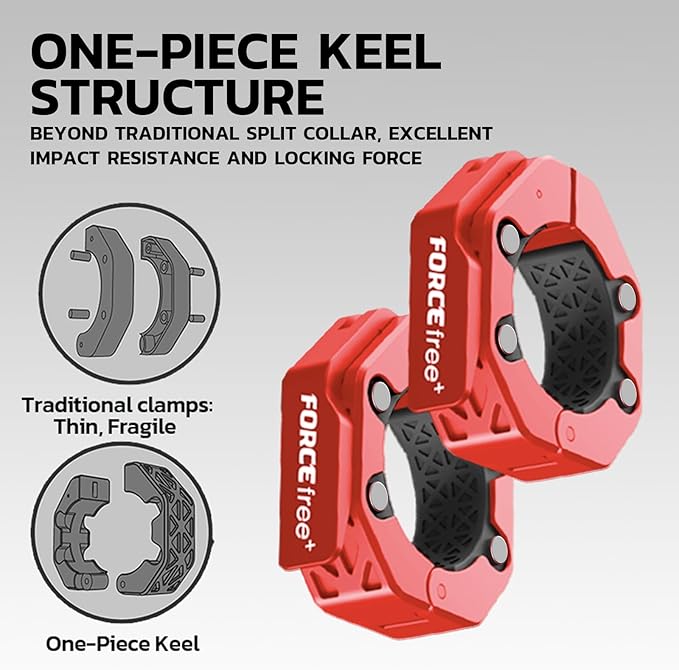Quick Release Barbell Collars - Slim Design, Non-Slip Secure, High-Strength Durable, Magnetic Convenience - Fits 2-Inch Olympic Bars