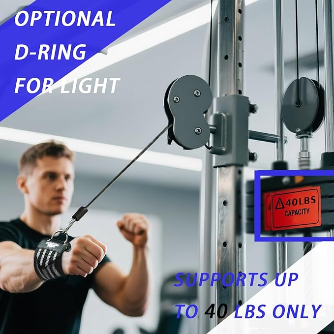 Wrist Wraps for Weightlifting with D-Ring β Heavy Duty Wrist Support for Bench Press, Deadlifts, Overhead Press β Gym Wraps for Men & Women, Max 40lb Cable Use