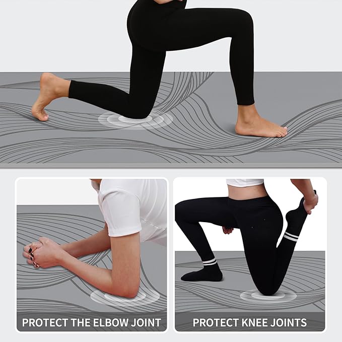 PAIDU Large Yoga Mat-72’x36’x0.4’ Extra Width & Thick,Comfortable,Non-Slip Exercise Mat-Works Great on All Floor for Stretching,Yoga Studio,Gym or Home Workouts