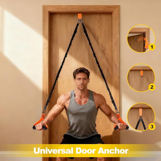 WELSPO Pull Up Assistance Bands with 4 Heavy Duty Resistance Bands for Pull Up Bar Workout, Adjustable Pull Up Assist Band Equipment for Home Gym Strength Training & Full Body Workout