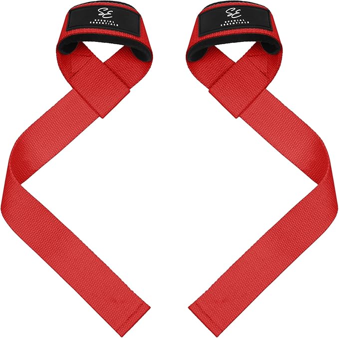 Special Essentials 2 Pack of Wrist Straps for Weightlifting - Two-Sided Anti Slip Silicone Grip & Padded Neoprene - Durable Gym Lifting Straps for Men and Women for Bodybuilding & Powerlifting