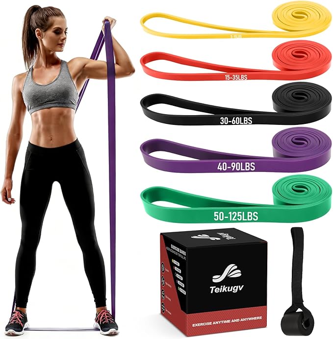 Resistance Bands for Working Out, Pull Up Assistance Bands Set, Exercise Workout Bands for Full-Body Training, Fitness, Physical Therapy, Home Gym for Women & Men