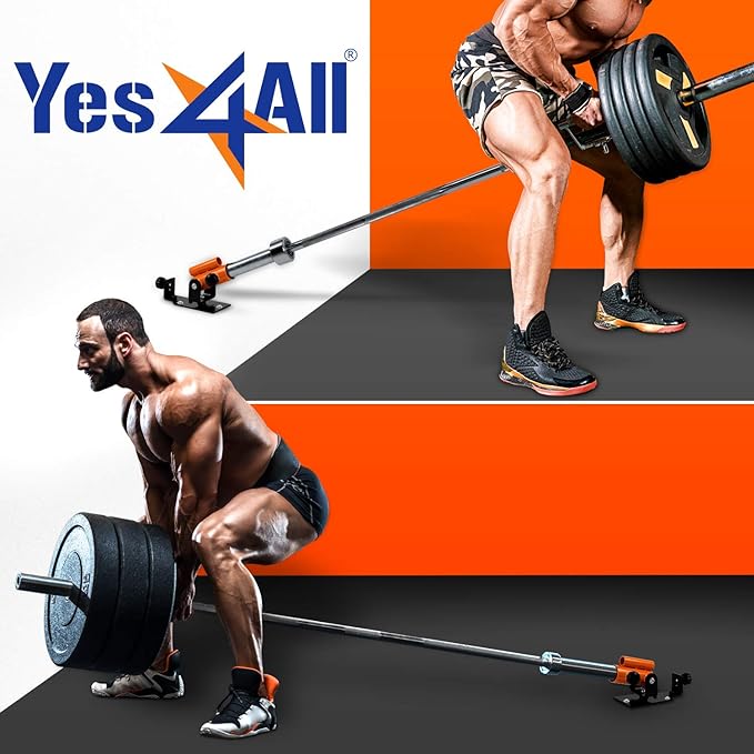 Yes4All Exercise Machine Adjustable T Bar Row Attachment, D Row Handle/Landmine Handle Attachment with Textured Rubber Handles