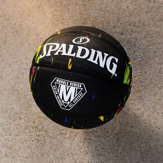 Spalding Outdoor Rubber Basketballs | Performance Rubber Cover Designed for Outdoor Play | Multiple Sizes & Colors