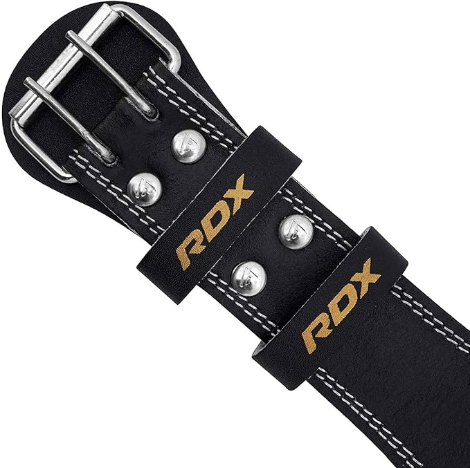 RDX Weight Lifting Belt Gym Exercise Workout, 6 inch Leather Padded Lumbar Back Support Men Women, 10 Adjustable Holes, Powerlifting Bodybuilding Deadlift, Squat Fitness Strength Training Equipment
