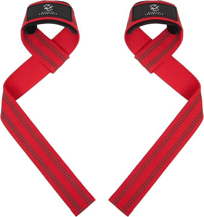 Special Essentials 2 Pack of Wrist Straps for Weightlifting - Two-Sided Anti Slip Silicone Grip & Padded Neoprene - Durable Gym Lifting Straps for Men and Women for Bodybuilding & Powerlifting
