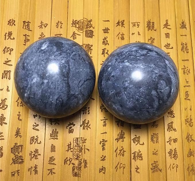 Dark Gray Baoding Ball, Chinese Health Sports Massage Ball, Used for Decompression Hand Exercise Ball (2 inches in Diameter) Boxed