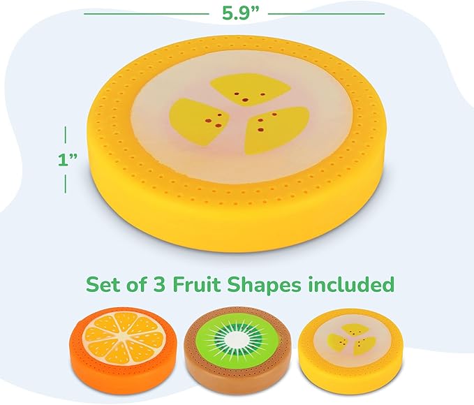 ArtCreativity Fruit Water Splash Toys - Set of 3 - Spongy Bath Toys for Kids - Vibrant Colors with 3 Different Fruit Designs - Bathtub Toys for Fun in The Tub - Kids Pool Toys and Pool Accessories