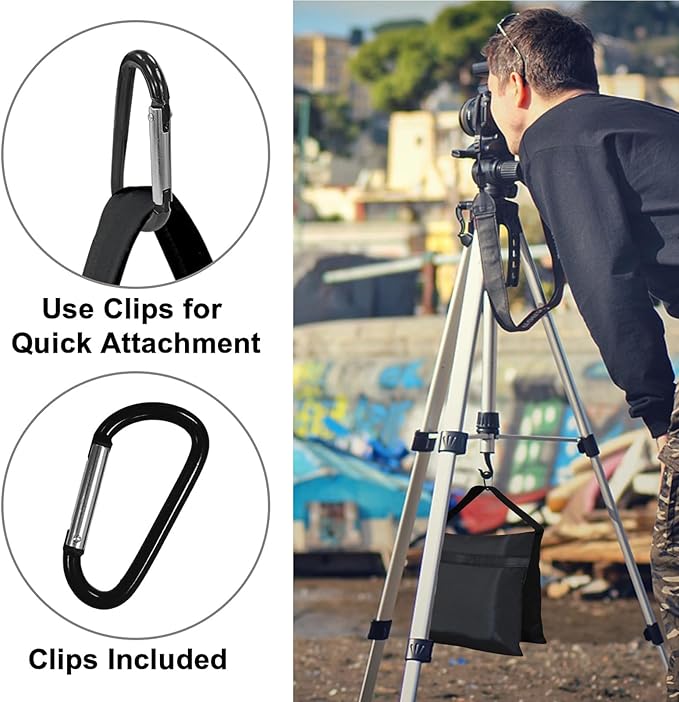 Eurmax USA Photography Sand Weight Bags Heavy Duty Saddlebags for Photography Video Equipments, Backdrop Stand, Light Stand,Photo Tripod, Canopy Tent, Umbrella Base, Fishing Chair,Picnic Table 4-Pack