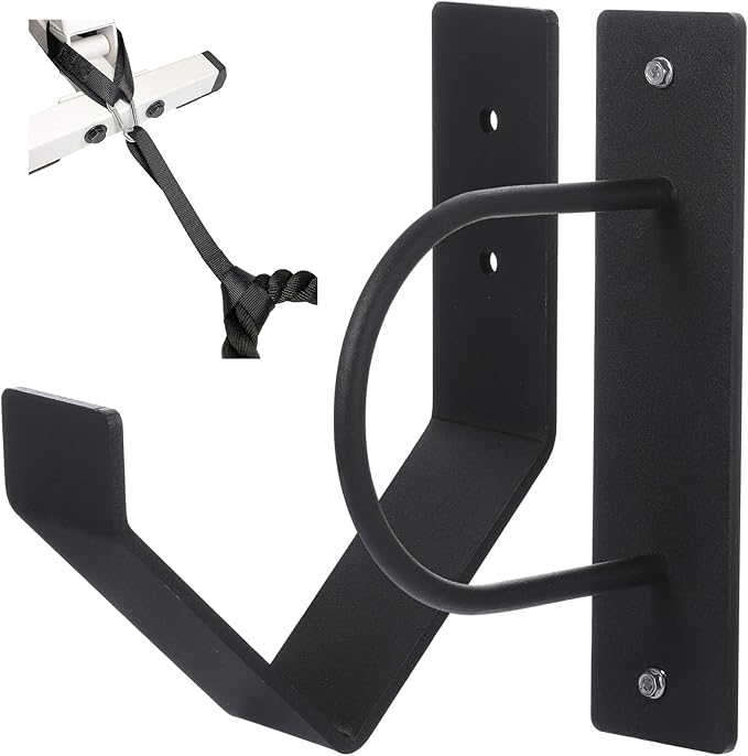 Battle Rope Wall Mount Kit with Anchor Strap Heavy Duty Steel Battle Rope Wall Mount Kit with Anchor & Storage Hook and Reinforced Nylon Strap, Easy and Fast Setup