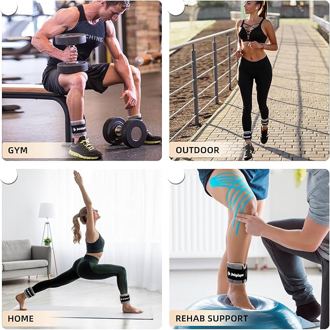 Adjustable Ankle Weights 1 Pair 2/4/6/8/10 LBS Wrist Leg Arm Weights for Women Men Kids,Strength Training with Removable Weight for Fitness Gym Workout Running Walking