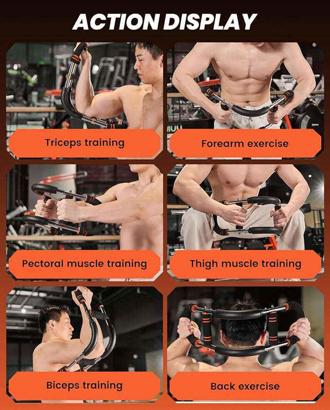 2026 New Saker PowerTwist Arm Trainer, Adjustable Forearm Strengthener, Arm Exercise and Chest Workout Equipment for Home Gym, for Men, Ideas for Fitness Enthusiasts