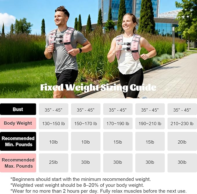 Weighted Vest Weight Vest for Men Women Kids Weights Included with Reflective Stripe, Body Weight Vests Adjustable for Running, Workout, Jogging, Walking