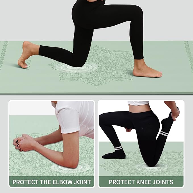 PAIDU Large Yoga Mat-72’x36’x0.4’ Extra Width & Thick,Comfortable,Non-Slip Exercise Mat-Works Great on All Floor for Stretching,Yoga Studio,Gym or Home Workouts