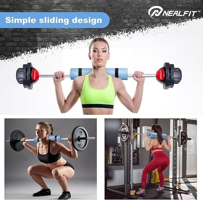 Barbell Pad Squat Pad for Squats—Squat Bar Pad—Great for Weightlifting,Lunges and Hip Thrusts—Foam Sponge Pad—Fit Standard and Olympic Bars Perfectly