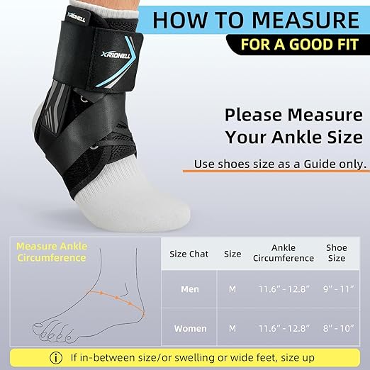 2 Pack Quick Lace Up Ankle Brace for Women & Men,Slim Fit Ankle Support Brace with Side Stabilizing Pads,Adjustable & Breathable Ankle Support for Basketball Volleyball Sports, M