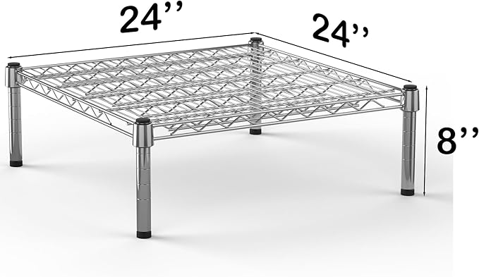24''W x 24''L x 8''H Chrome Plated Wire Dunnage Rack | Off The Floor Storage