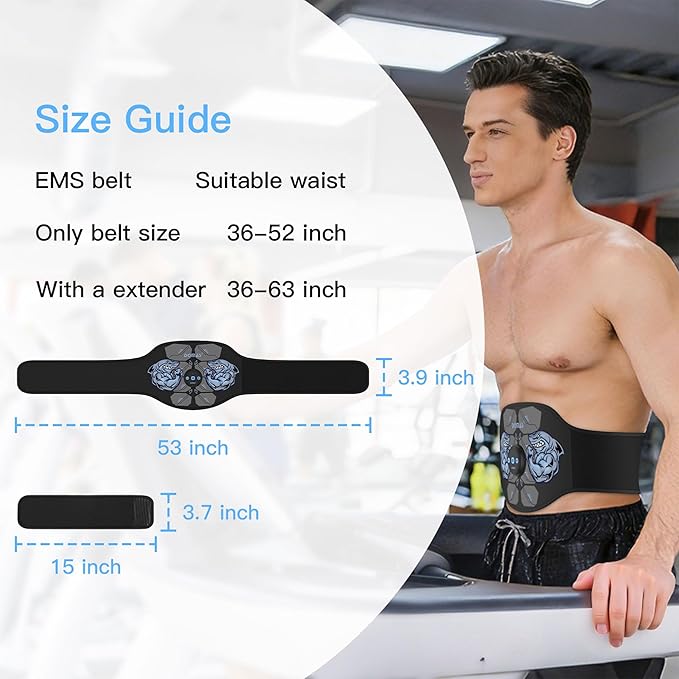 FDA Cleared ABS Stimulator Muscle Toner - Next Gen Ultra AB Toning Belt for Abdominal Belly Fat, Portable Tactical Stomach Trainer Machine, Vital Flex Core Workout Home Gym Fitness