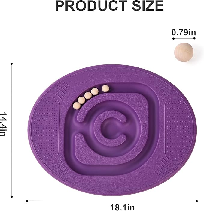 Kids Maze Balance Board - Wobble Trainer for Ski Surf Snowboard, Non-Slip Sensory Rocker Ages 3-12, Core Therapy & Skate Prep